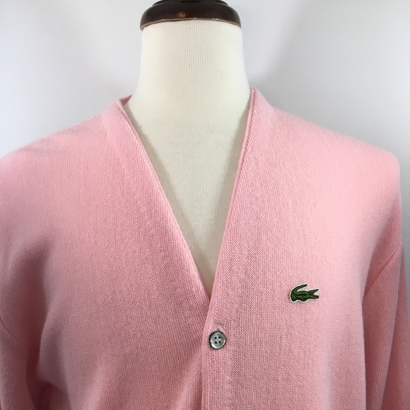 lacoste cardigan pink